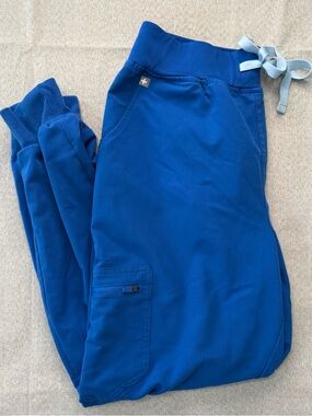 FIGS Royal Blue Zamora Jogger Scrub Pants - Women’s Large